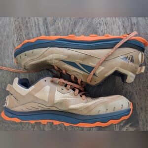 Altra Lone Peak 6 Trail Running Shoes Mens 10.5 Tan Orange Lightweight Read 